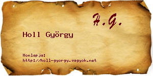 Holl György névjegykártya